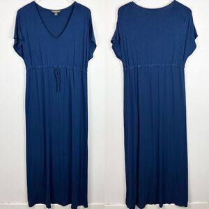 Tommy Bahama Navy Maxi Dress Vacation Beach Swim Cover Up Large
